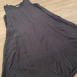 J. Jill dress, black crinkle fabric, side pockets, cotton blend, S